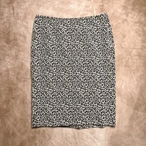 Peck & Peck Midi Pencil Skirt Textured Cheetah Animal Leopard Print Mob Wife Y2K